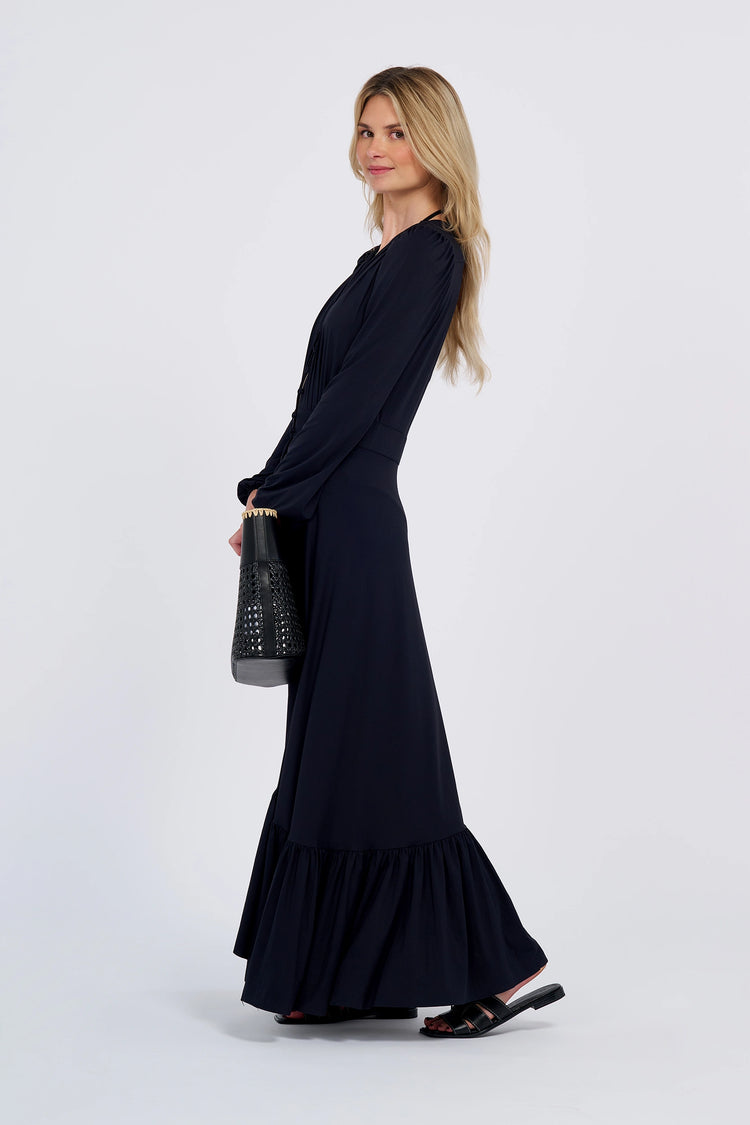 Long Sleeve Ruffle Maxi Dress (UPF 50+)