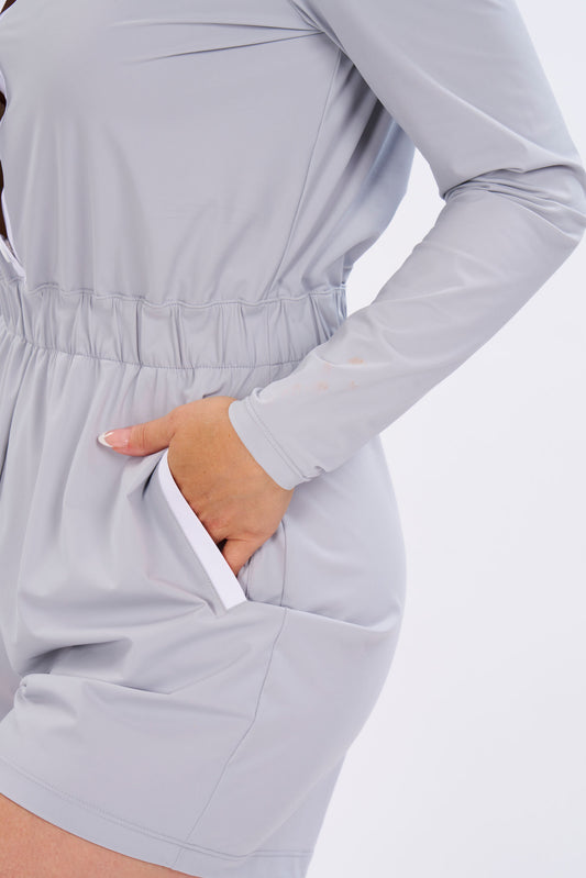 LONG SLEEVE SHORTS ROMPER UPF 50+