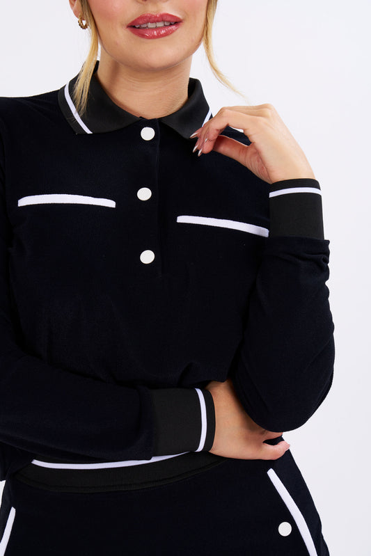 LOOSE FITTING LONG SLEEVE PERFORMANCE CROPPED TOP UPF 30+