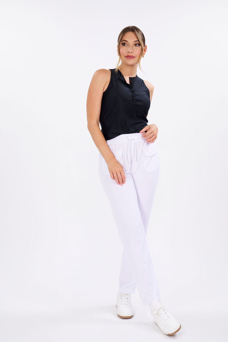 FITTED JOGGER UPF 30+ IN WHITE