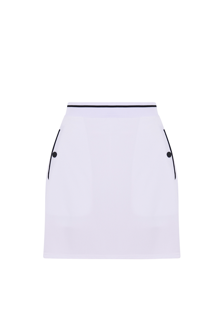 FITTED SKORT UPF 30+ IN WHITE