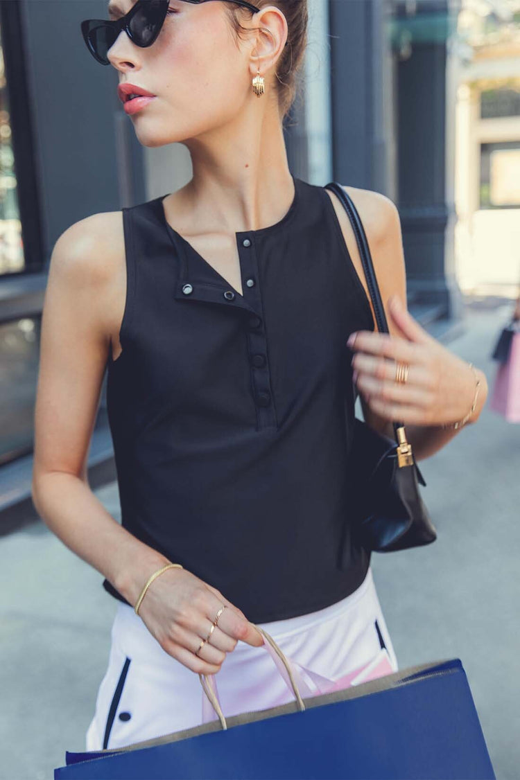 RACERBACK TANK UPF 50+ IN BLACK