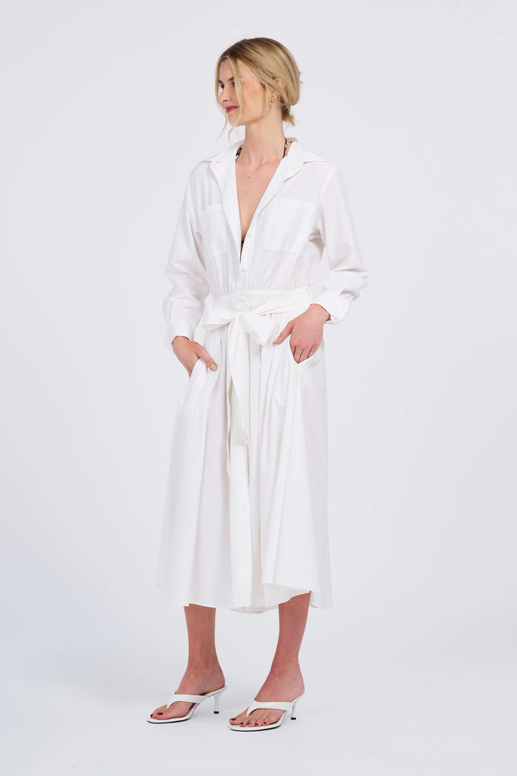 Belted Midi Shirt Dress (UPF 50+)