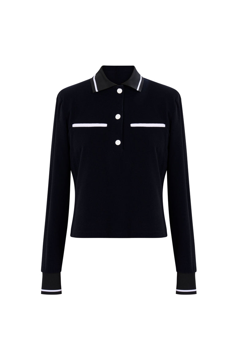 Loose Fitting Long Sleeve Performance Cropped Top UPF 30+