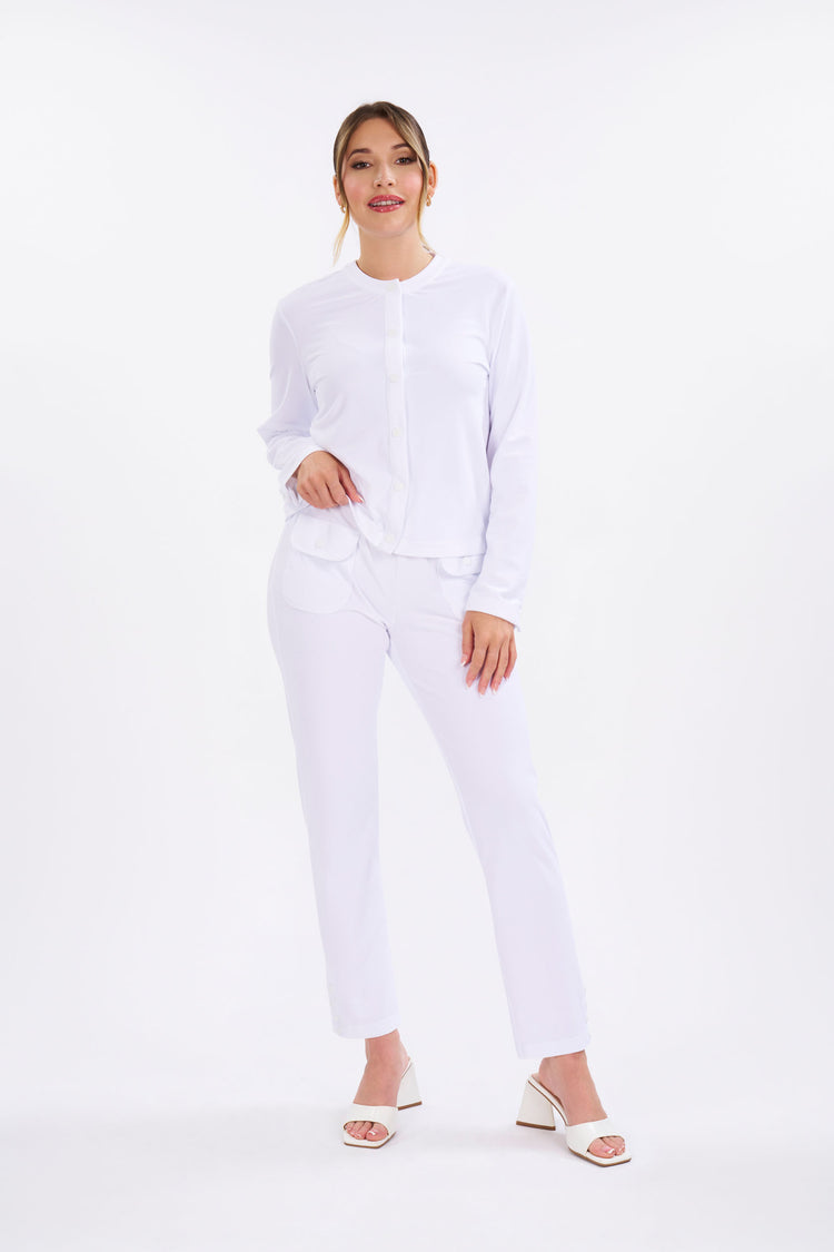 LIGHTWEIGHT CROPPED JACKET UPF 30+ IN WHITE