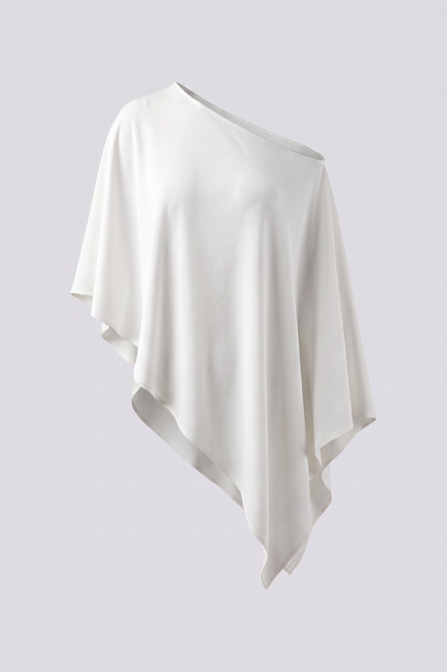 Sheer Asymmetrical Poncho Coverup UPF 50+