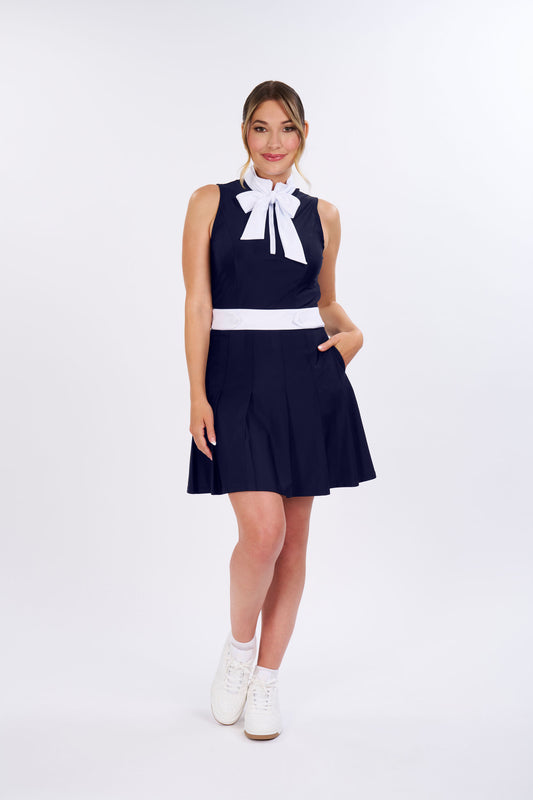 Sleeveless Pleated Performance Dress UPF 50+